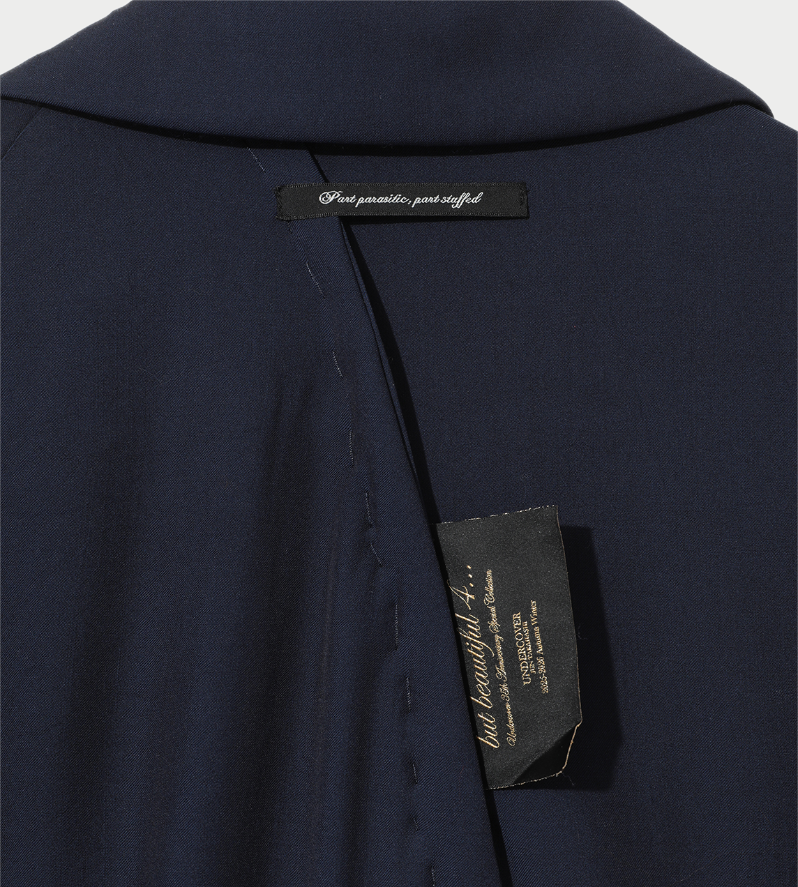 Asymmetric Wool Jacket Navy