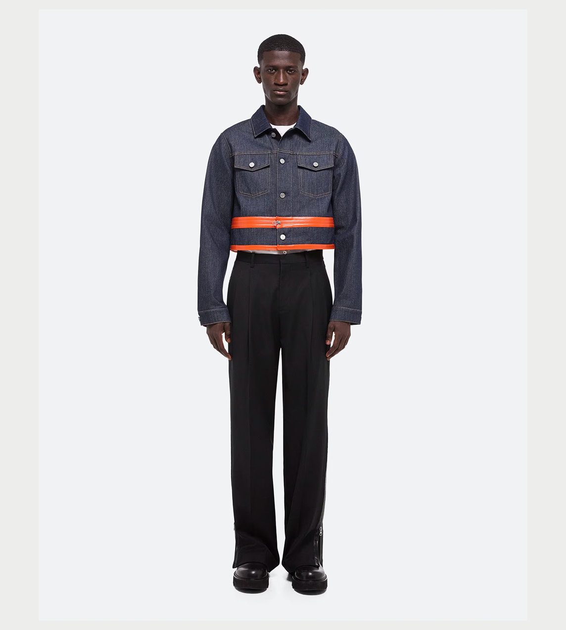 HELMUT LANG - Multi-zip Jacket Raw Indigo