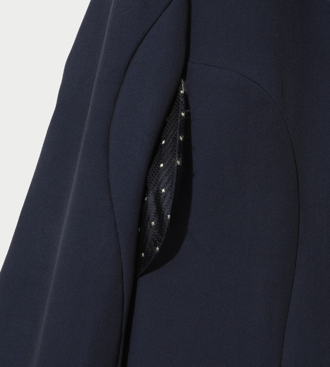 Asymmetric Wool Jacket Navy