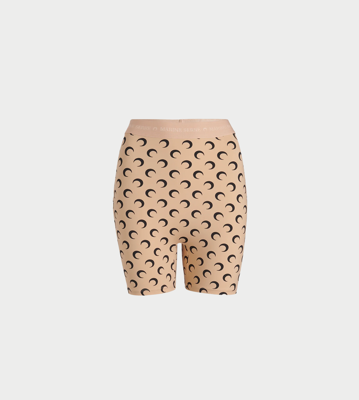 MARINE SERRE - Recycled Moon Biker Shorts Tan