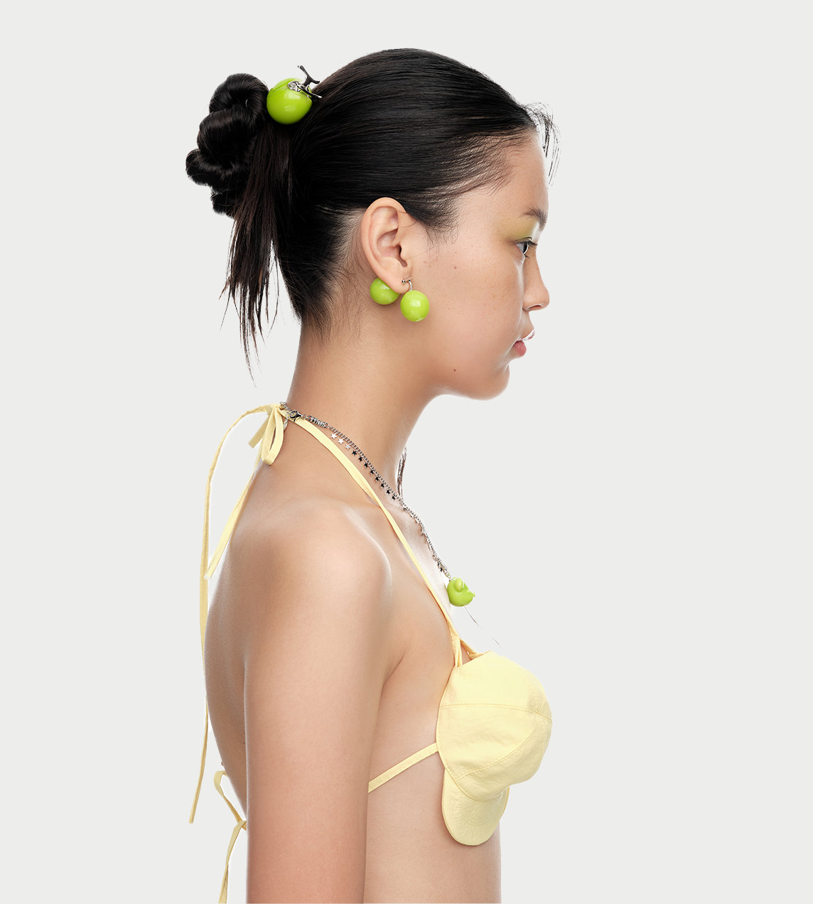 YVMIN - Grape Stud Earring Green (Single)