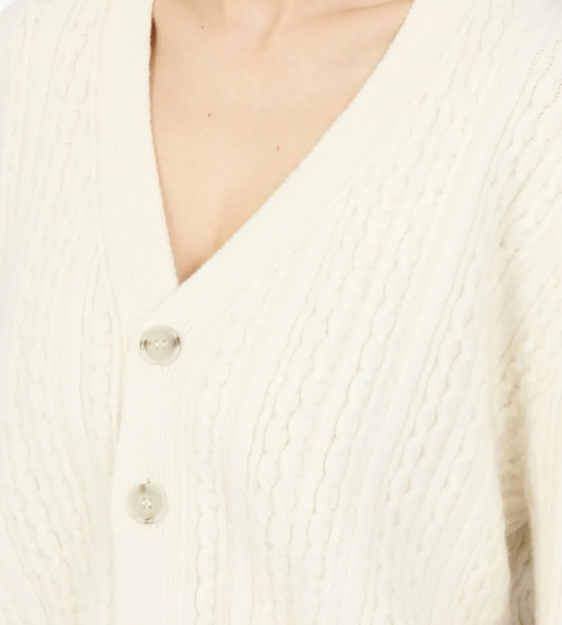 Relaxed-fit Cardigan White