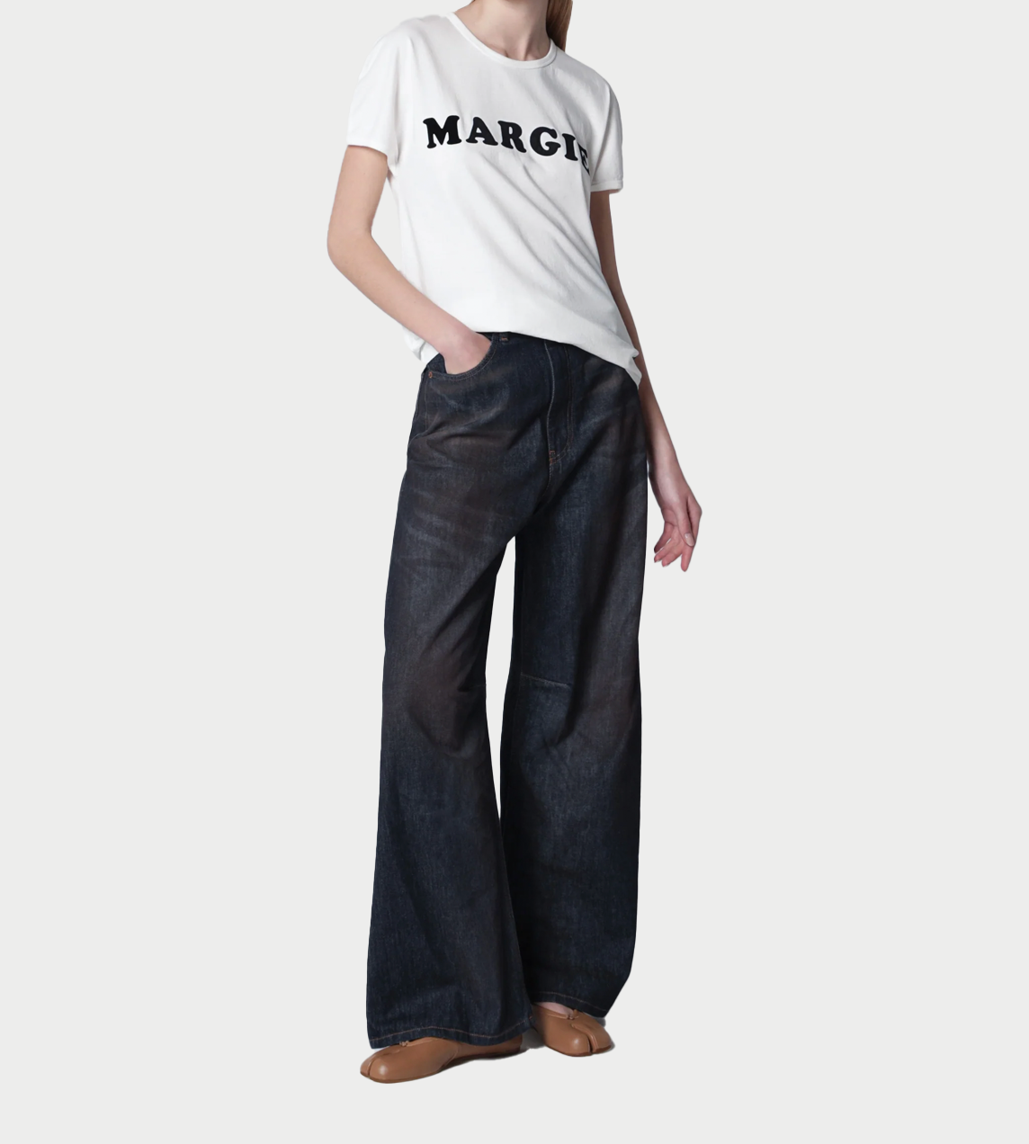 MM6 MAISON MARGIELA - Washed Denim Wide-leg Jeans