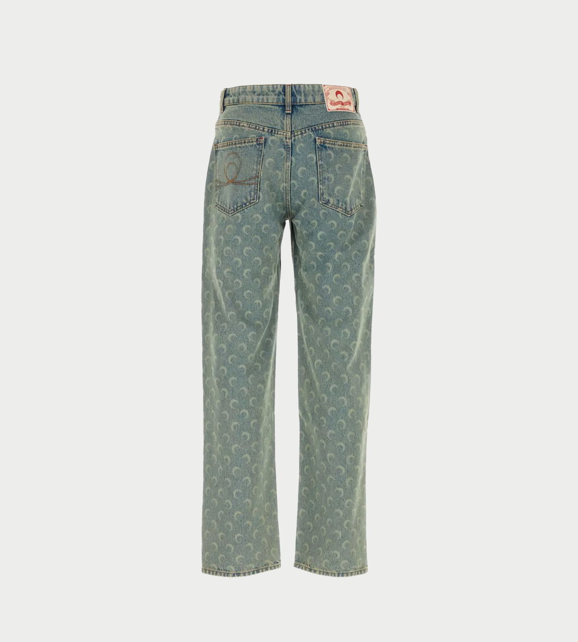 MARINE SERRE - Moon Laser Denim Straight Jeans M