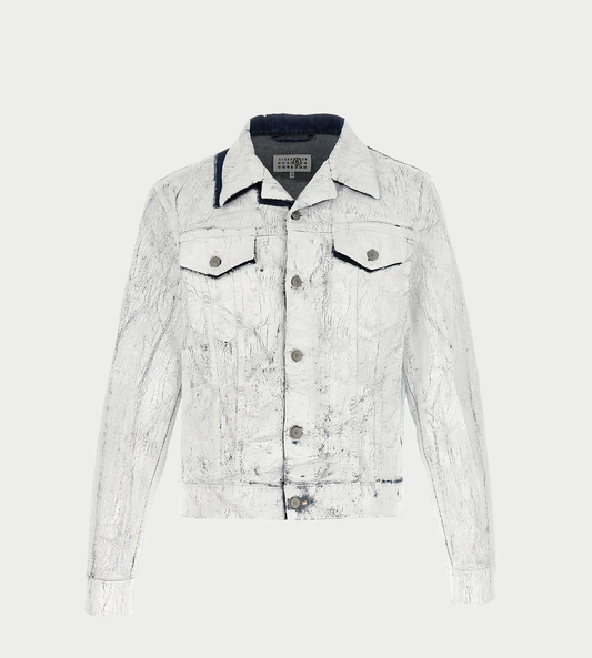 MM6 Maison Margiela - Painted Denim Jacket White