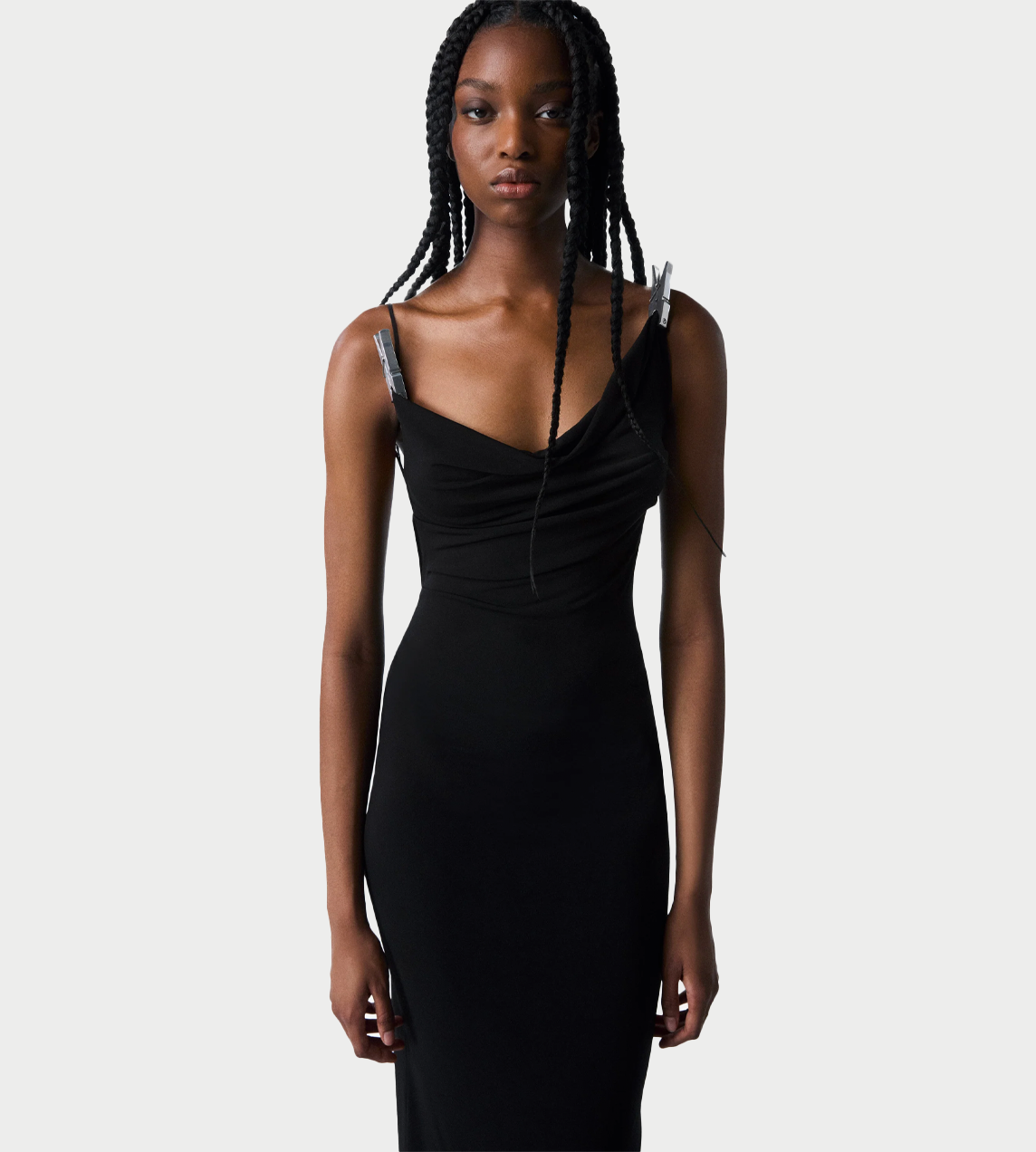 COPERNI - Draped  Washing Clip Gala Dress Blk