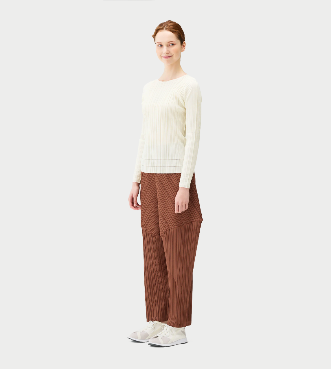 PLEATS PLEASE ISSEY MIYAKE -  A-POC Long-Sleeved Top Off White