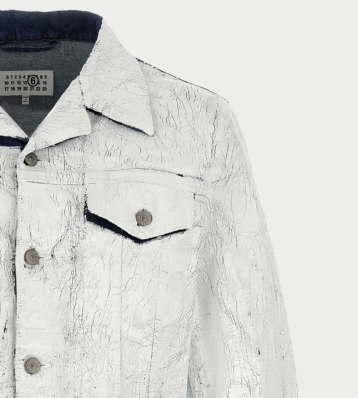  MM6 Maison Margiela - Painted Denim Jacket White