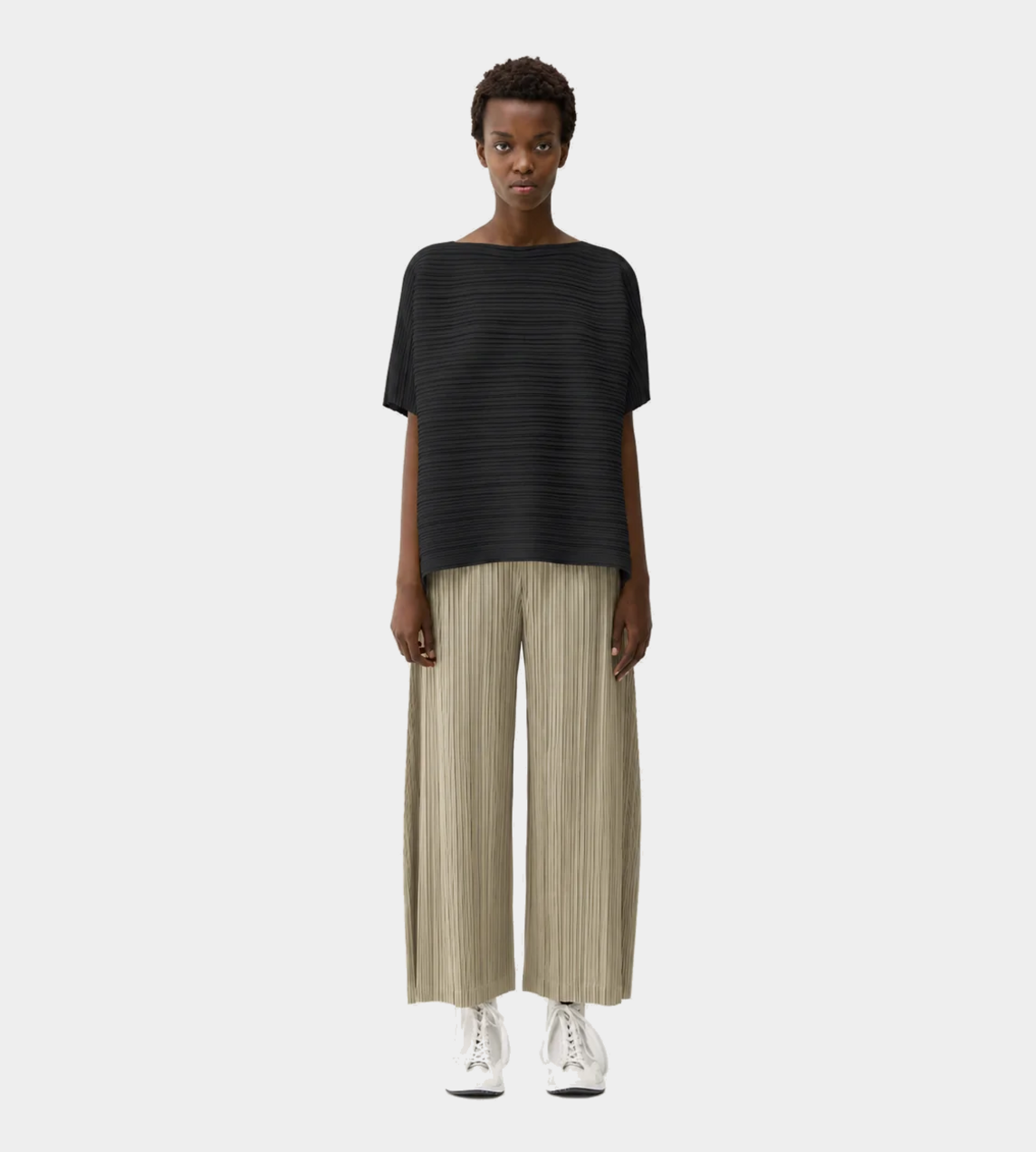 PLEATS PLEASE ISSEY MIYAKE - Paper Bounce Knit Top Blk