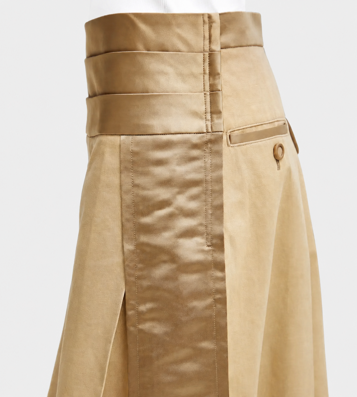 Maxi Flared Skirt Beige