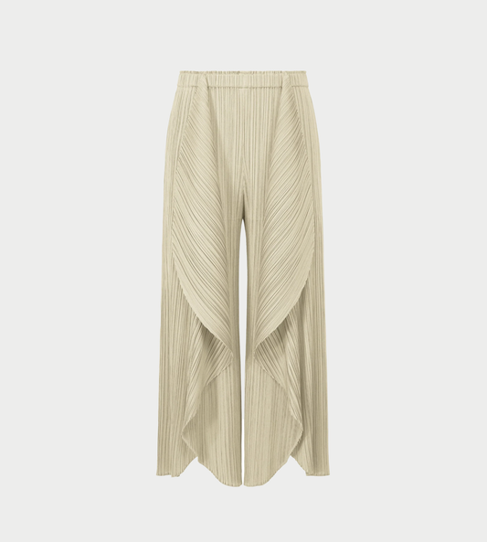 PLEATS PLEASE ISSEY MIYAKE - Leaf Pants Greige