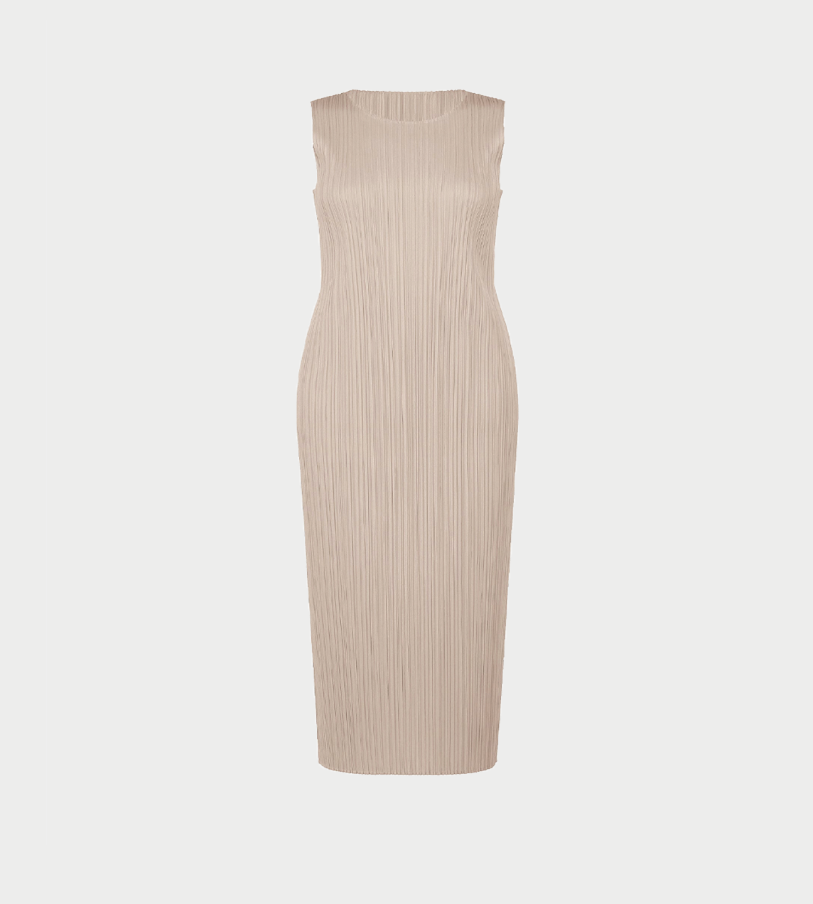 PLEATS PLEASE ISSEY MIYAKE - Classic Pleated Midi-dress Greige
