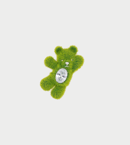 Grass Bear Hair Clip Green
