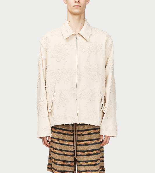 SONG FOR THE MUTE - Pleated Zip-up Jacket Sand