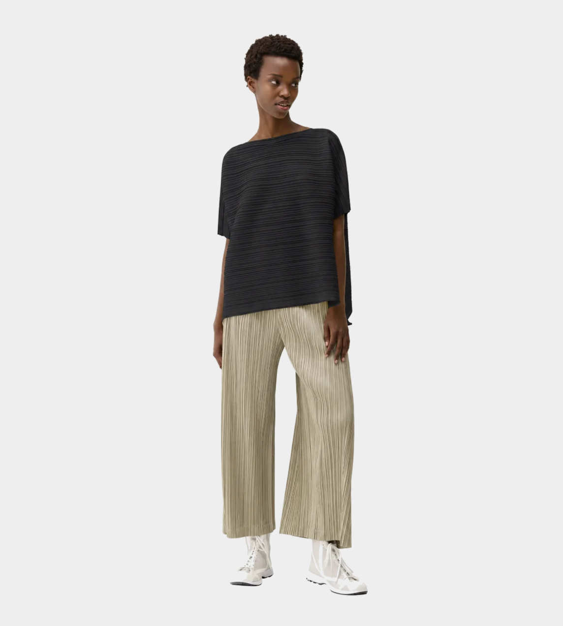 Paper Bounce Knit Top Blk