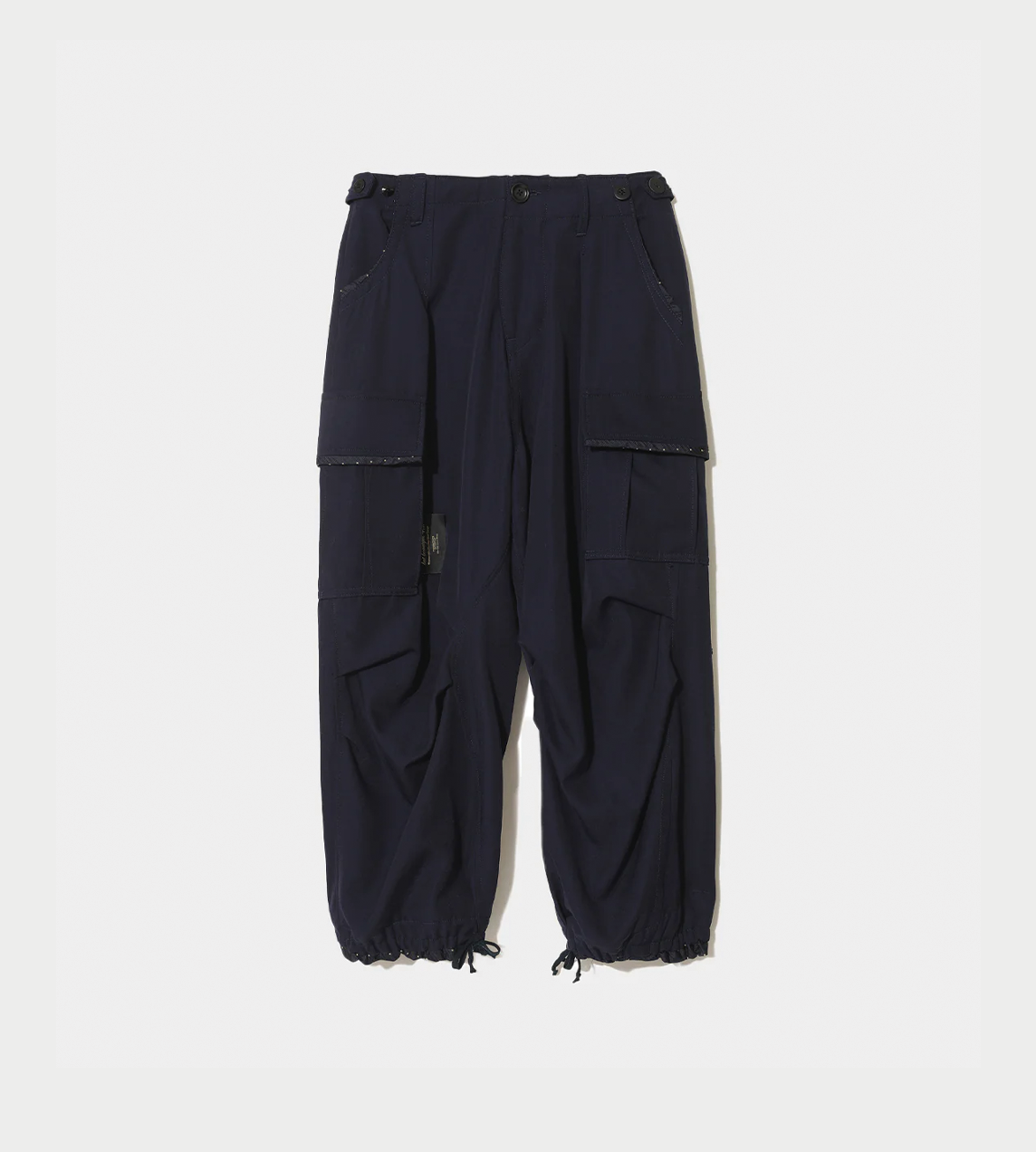 UNDERCOVER - Cropped Wool Cargo Pants Navy