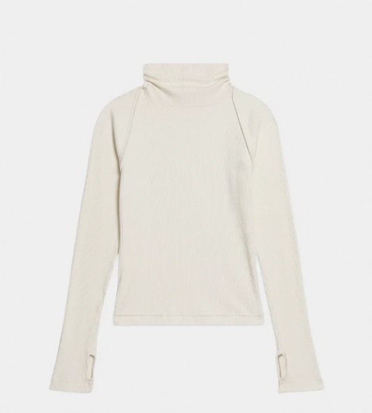 HELMUT LANG - 4x4 Turtleneck Top White