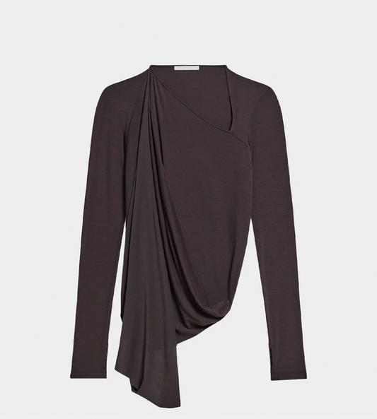 HELMUT LANG - Twisted Long sleeve Shirt Dk. Roast