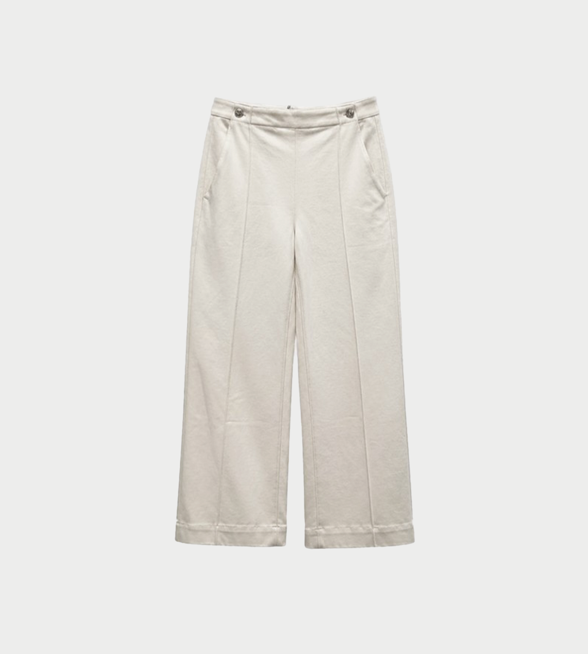 Rosetta Getty - Pintuck Front Cropped Wide Jeans