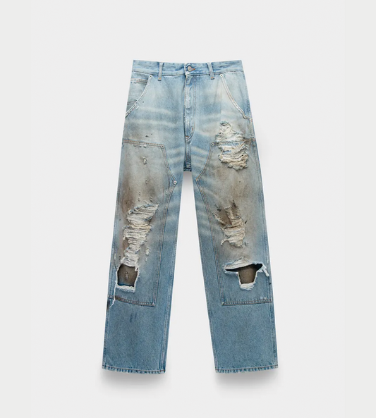  MM6 Maison Margiela - Distressed Jeans Blue