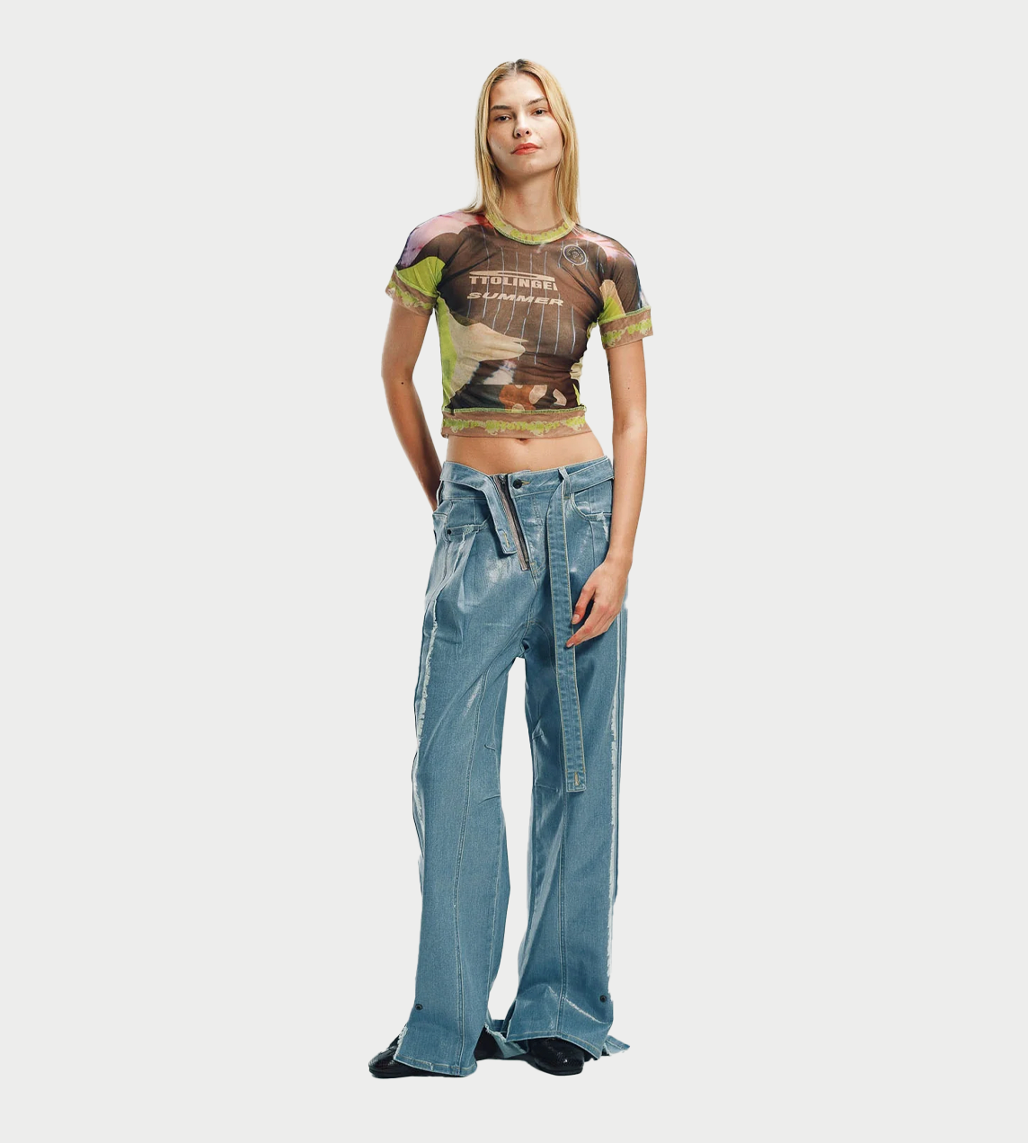 OTTOLINGER - Glazed Baggy Jeans Blue