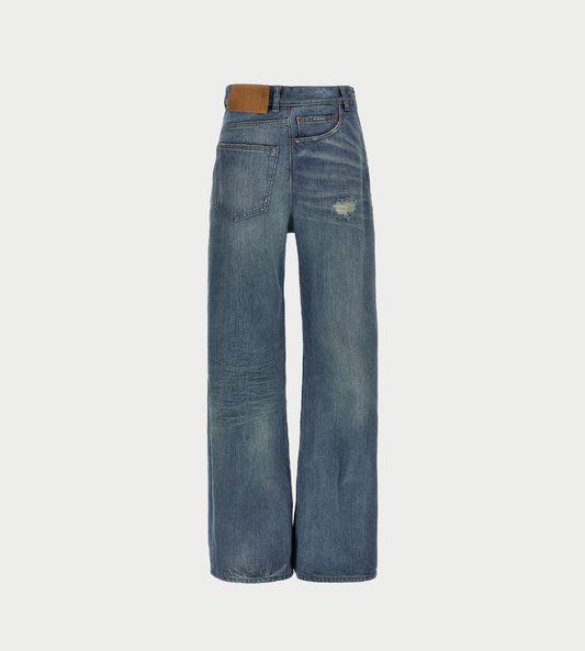 MM6 Maison Margiela - Twist Wide Leg Denim Pants