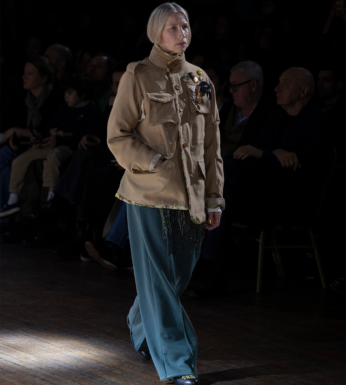 UNDERCOVER - Silk-blended Wool Parka Beige