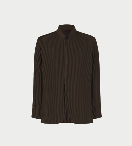 HOMME PLISSE ISSEY MIYAKE - Tuxedo Pleats Jacket Brown