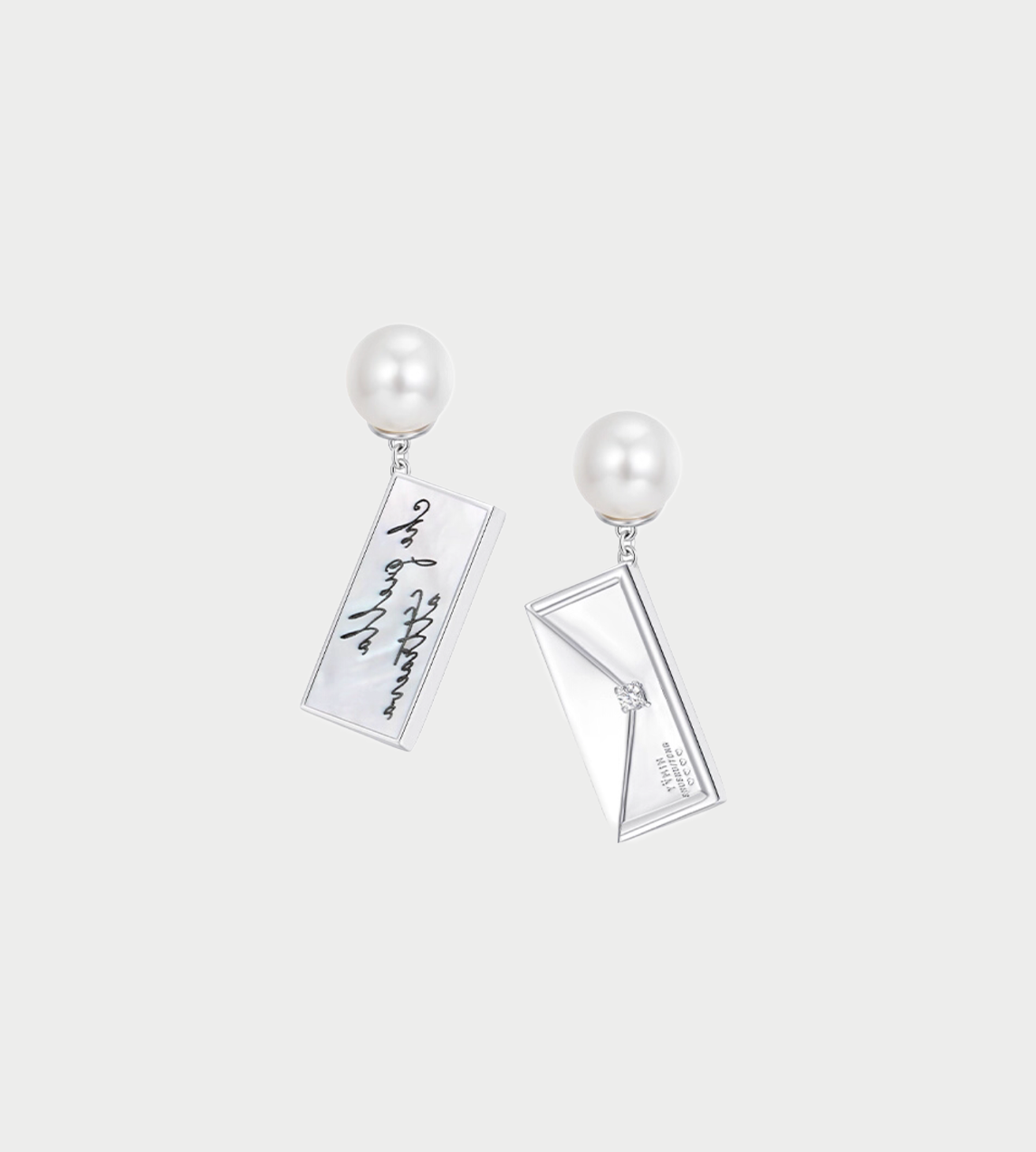 Envelope Double-sided Drop Earrings