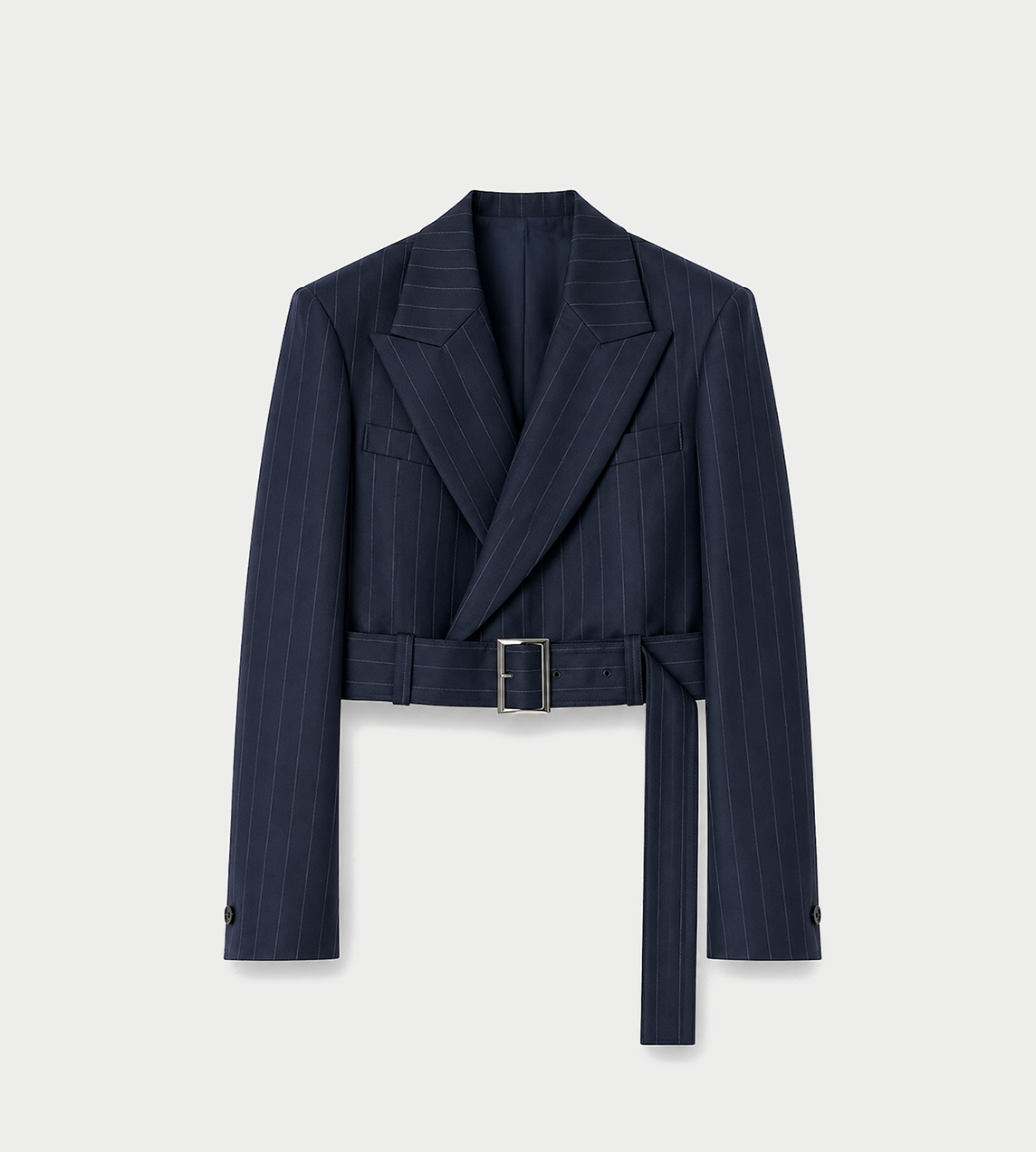 UJOH - Cropped Belt Jacket Navy