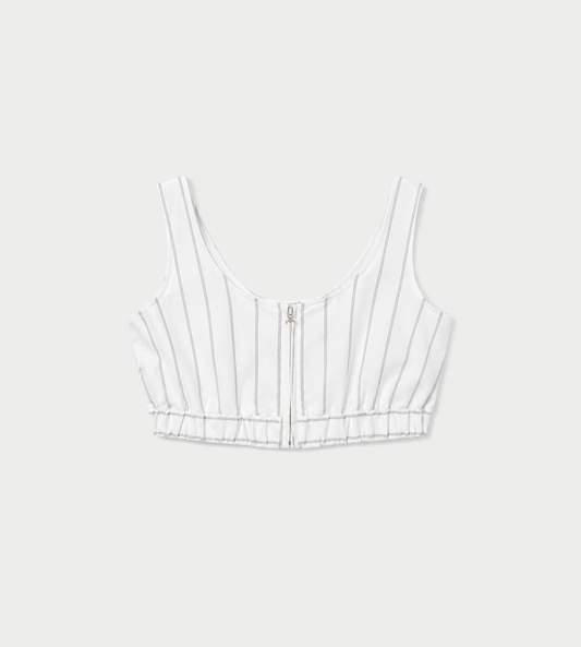 UJOH - Zip Bra Top White