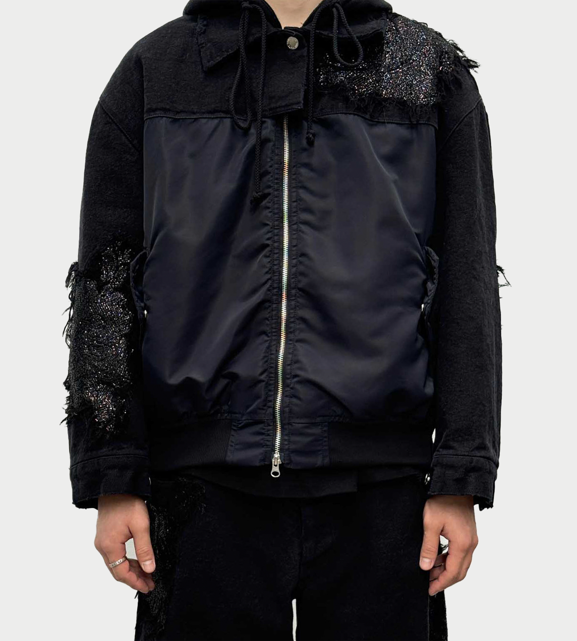SONG FOR THE MUTE - TKL Denim Padded Jacket Blk