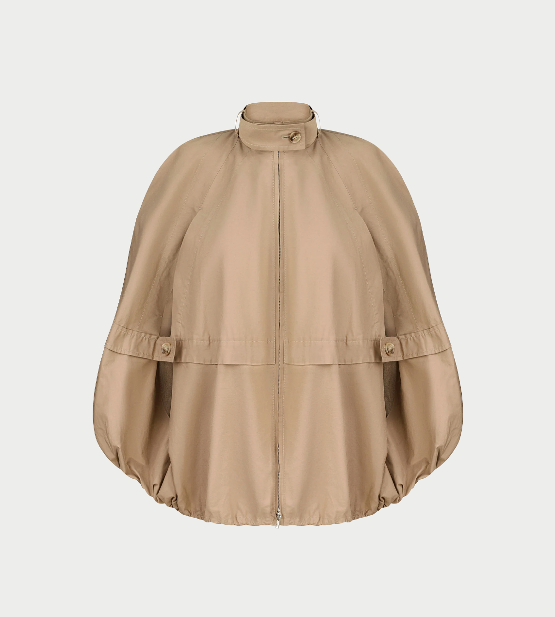 LITKOVSKA - Deconstructed Bomber-Style Cape Beige