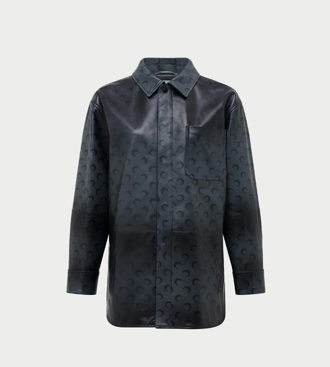 Marine Serre - Moon Airbrushed Leather Overshirt