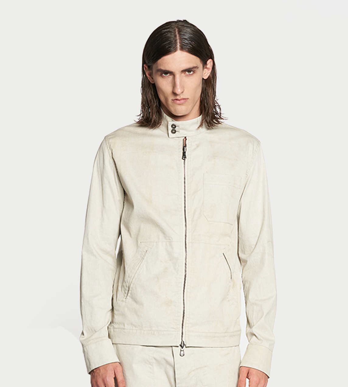 MASNADA - Reversible Stand-collar Jacket Ecru
