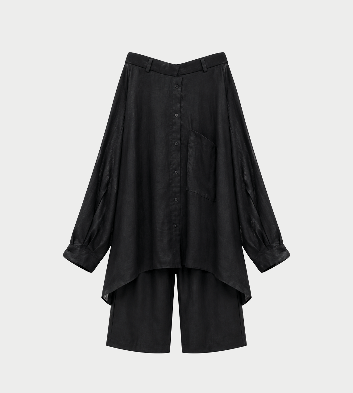 GIOVANNI CAVAGNA - Shirt-detailed Pants Black