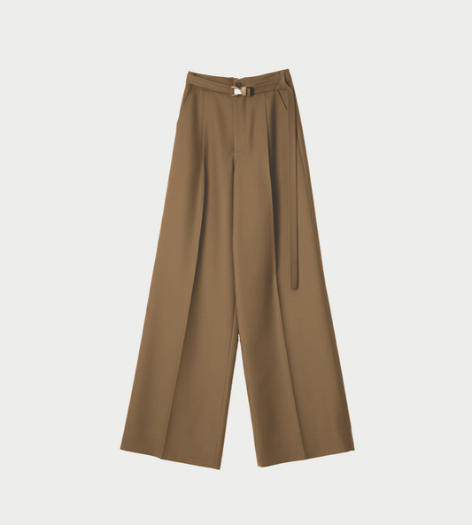 UJOH - Belted Wide Pants Greige