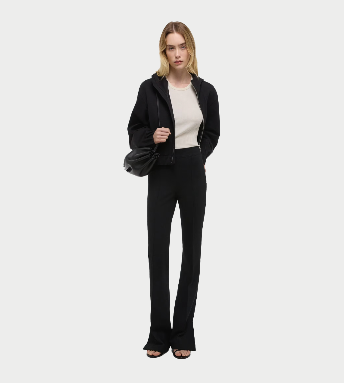 HELMUT LANG - Ponte Bootcut Pants Blk