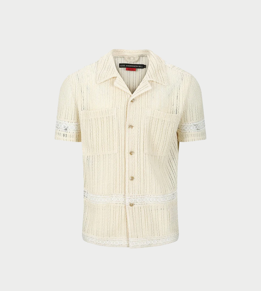 ANDERSSON BELL - Jacquard Stripe Shirt Ecru