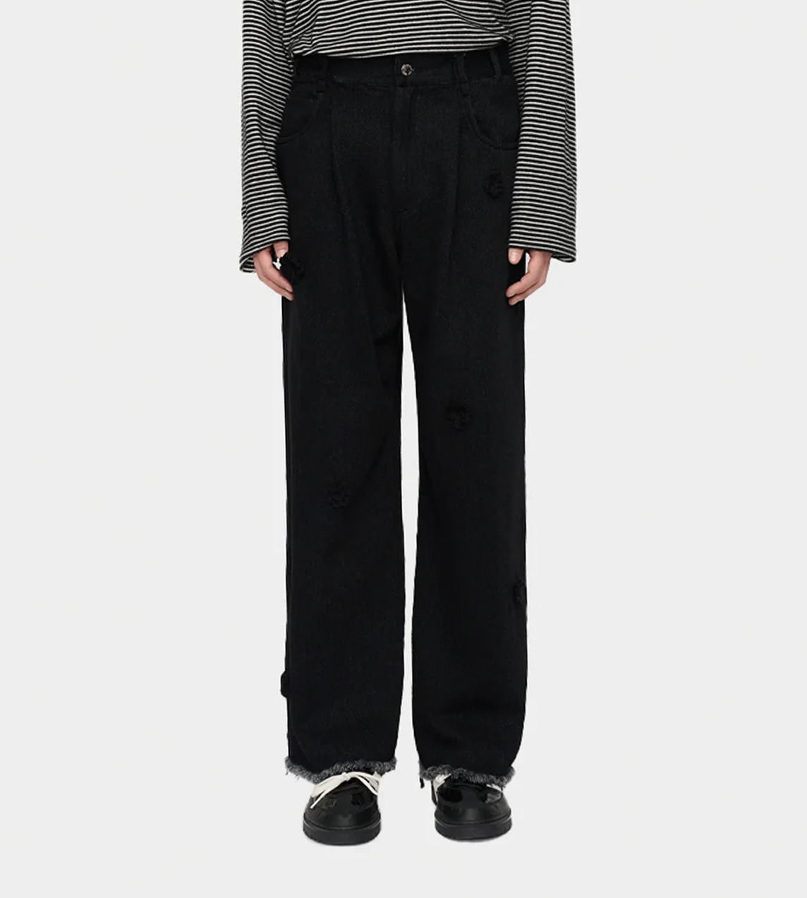 SONG FOR THE MUTE - "Daisy" Boyfriend Jeans Blk