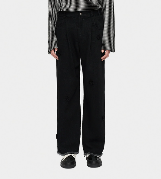 SONG FOR THE MUTE - "Daisy" Boyfriend Jeans Blk
