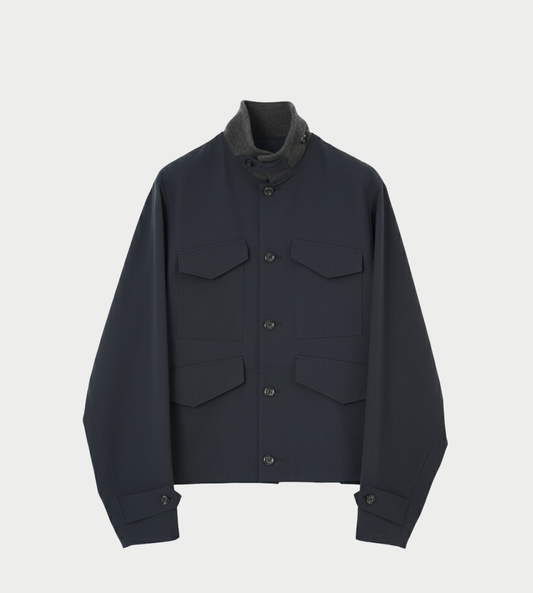UJOH - Rib Collar 4 Pockets Blouson Navy