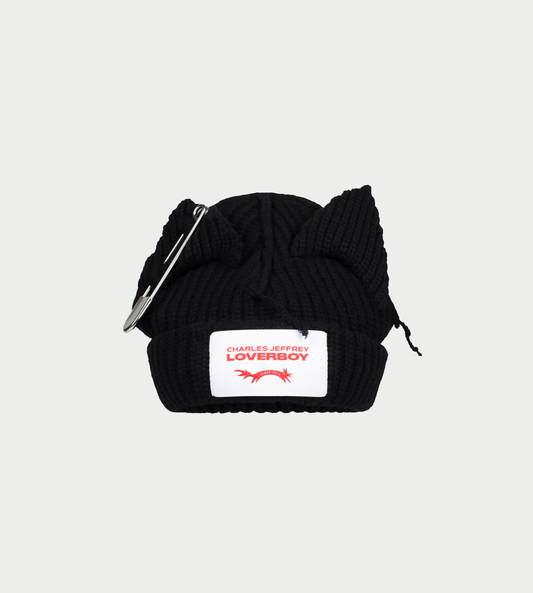 Charles Jeffrey LOVERBOY - Chunky Punk Ears Beanie Blk