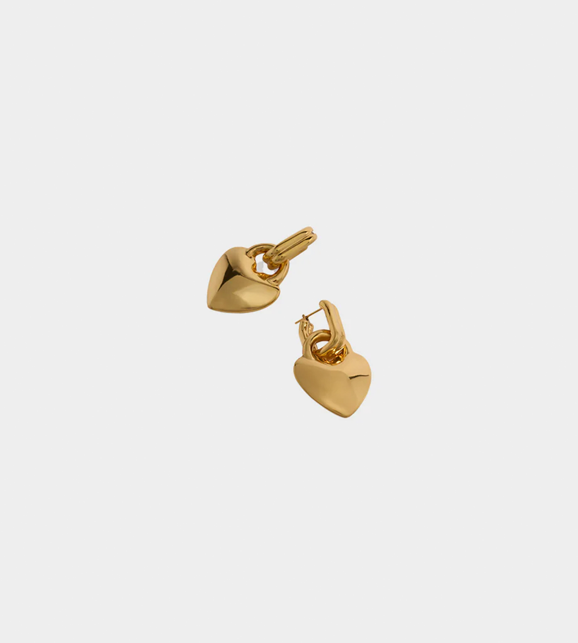 PATOU - S Heart Hoop Earrings Gold