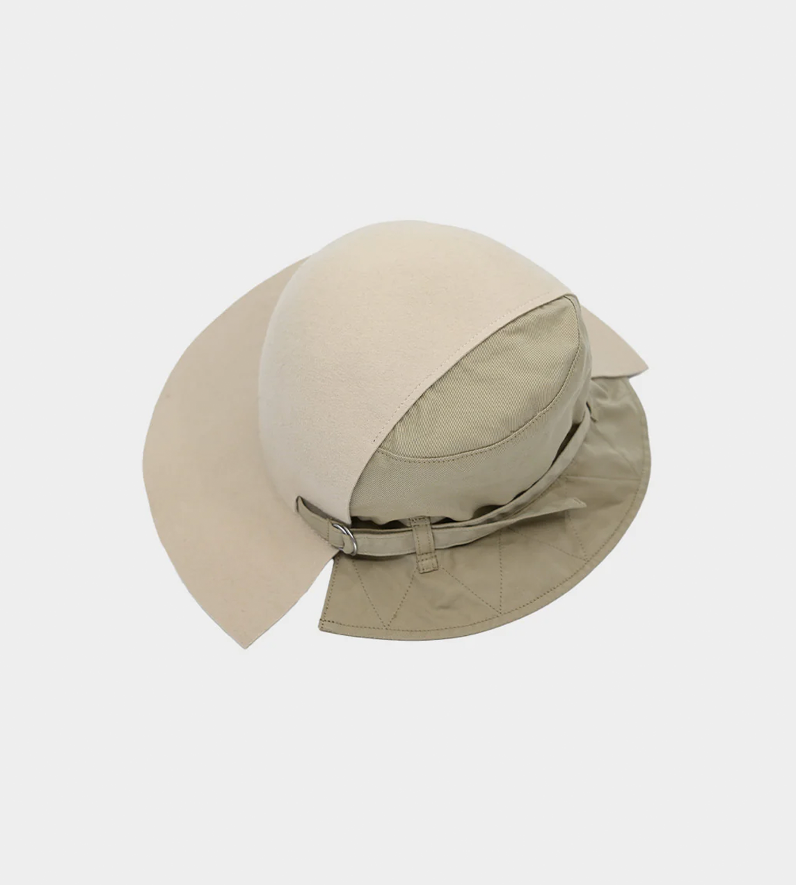 Half Bucket Half Fedora Hat Ivory