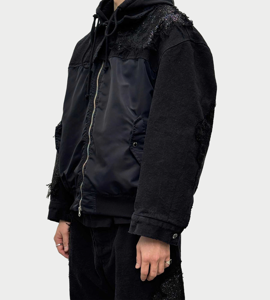 TKL Denim Padded Jacket Blk