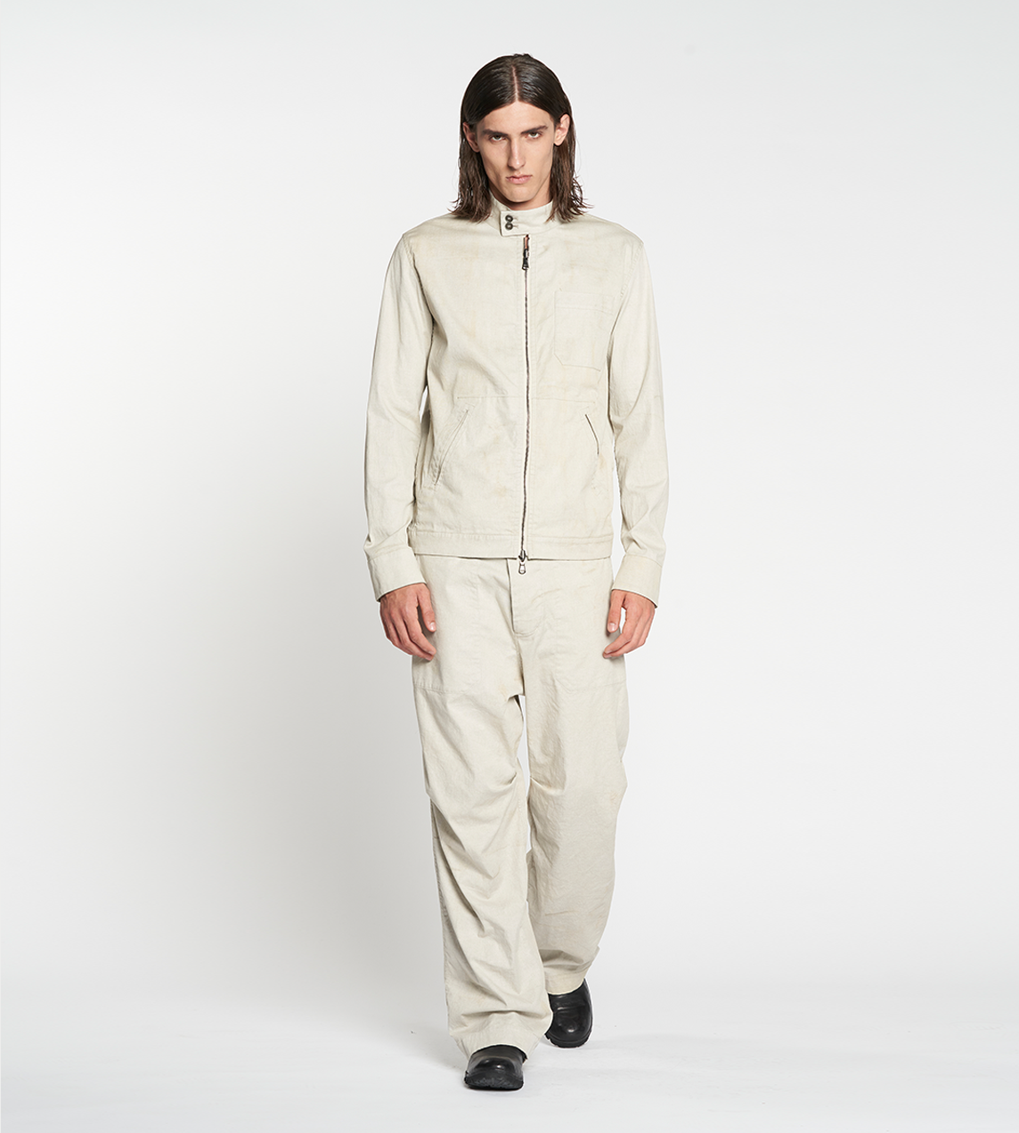 MASNADA - Reversible Stand-collar Jacket Ecru