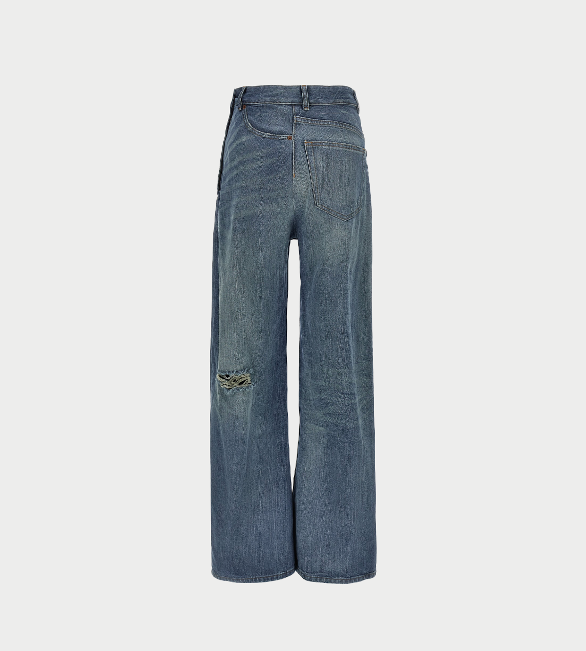 MM6 Maison Margiela - Twist Wide Leg Denim Pants