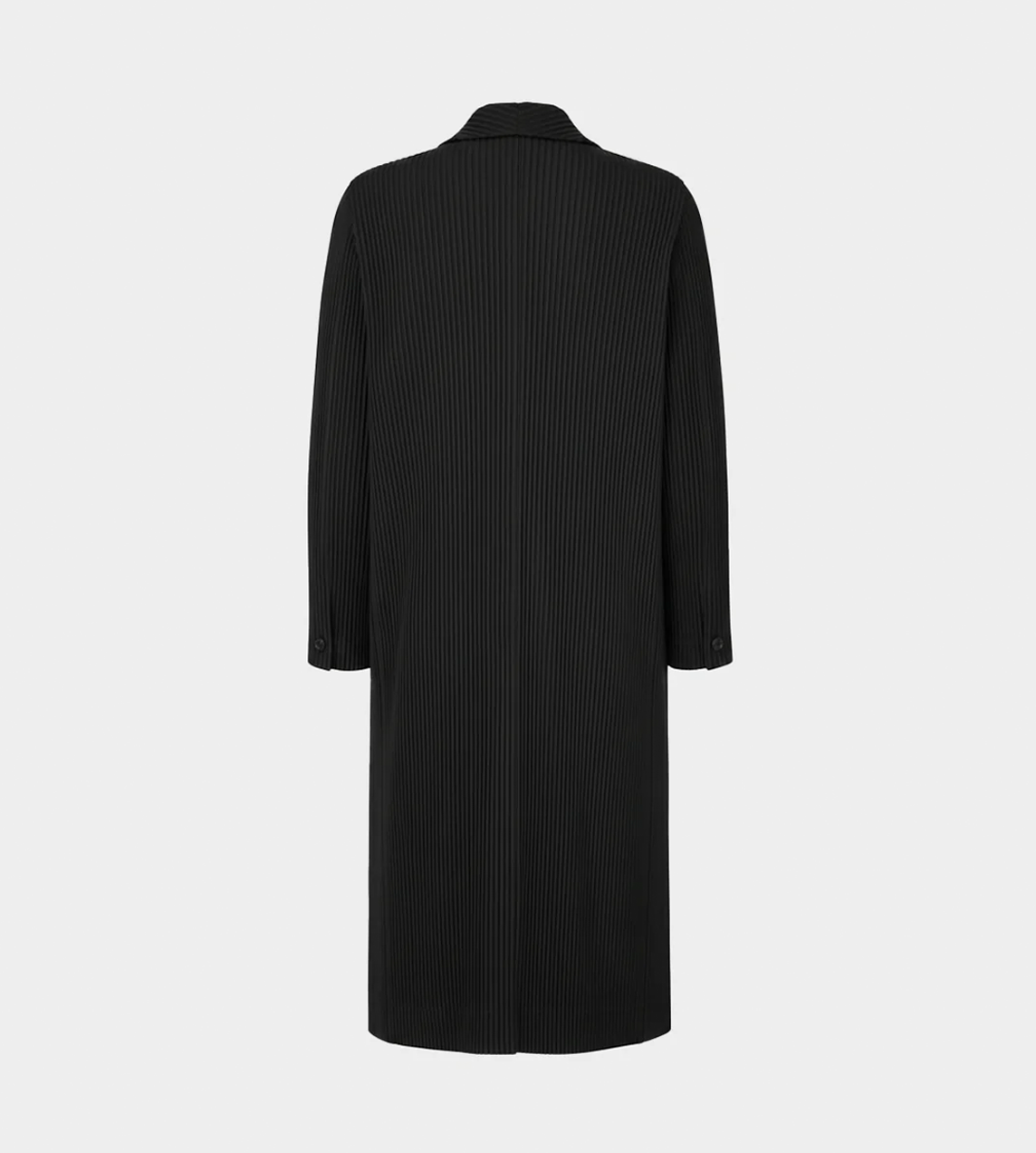 Tailored Pleats Long Jacket Blk