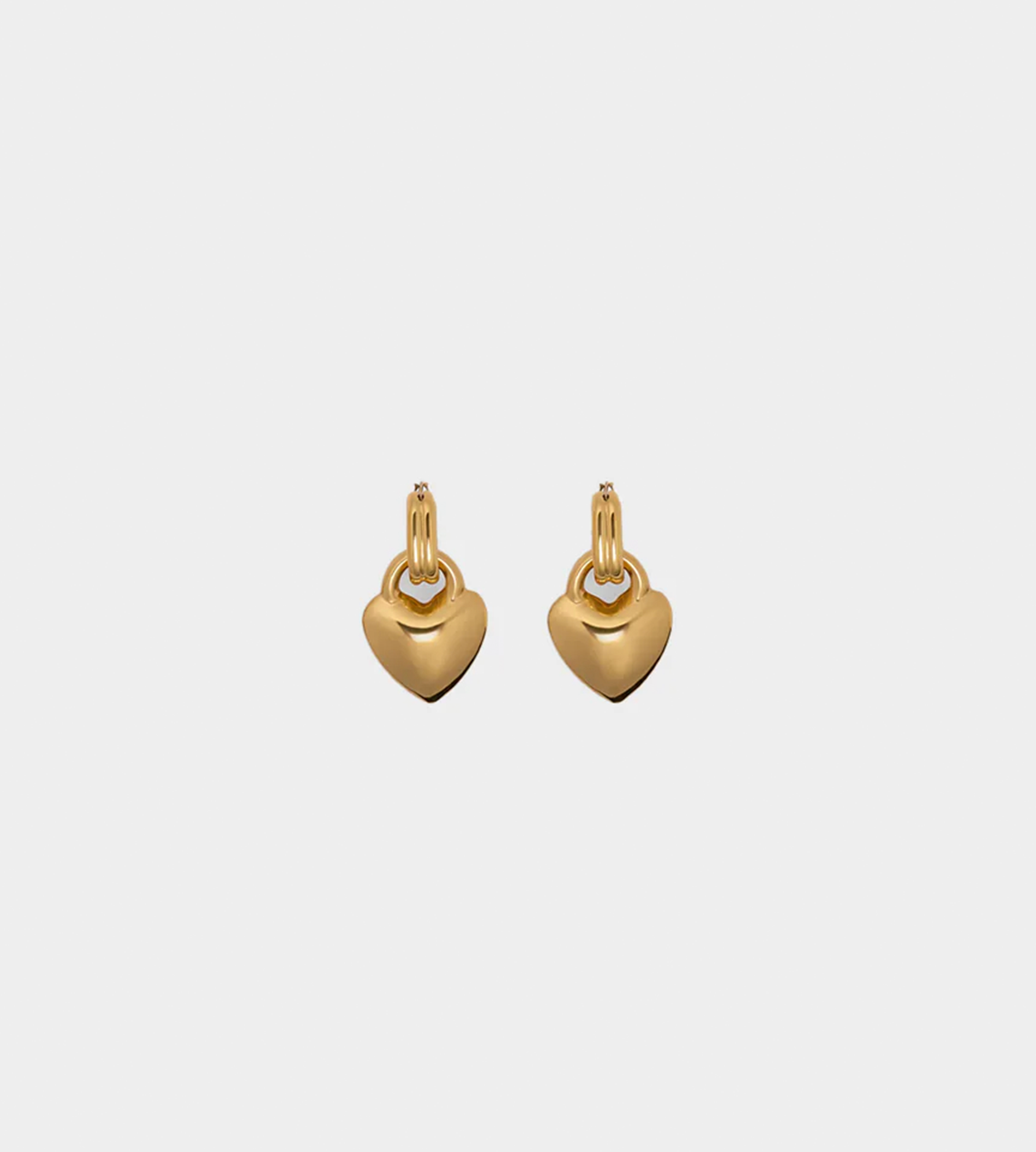 PATOU - S Heart Hoop Earrings Gold